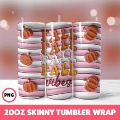 Fall 4 Tumbler Wrap, 20oz Skinny Tumbler Wrap