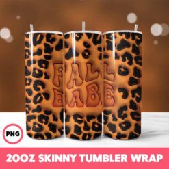 Fall 6 Tumbler Wrap, 20oz Skinny Tumbler Wrap