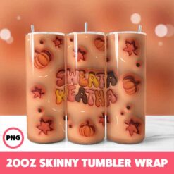 Fall 7 Tumbler Wrap, 20oz Skinny Tumbler Wrap