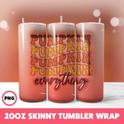 Fall 8 Tumbler Wrap, 20oz Skinny Tumbler Wrap