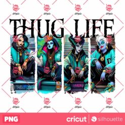 Friends Horror Characters PNG, Halloween Villains Thug Life PNG