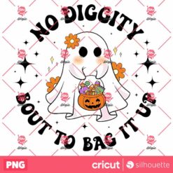 Funny Halloween PNG, No Diggity Bout To Bag It Up Sweat