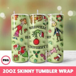 Grinchmas 1 Tumbler Wrap, 20oz Skinny Tumbler Wrap