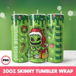 Grinchmas 10 Tumbler Wrap, 20oz Skinny Tumbler Wrap