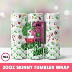 Grinchmas 13 Tumbler Wrap, 20oz Skinny Tumbler Wrap