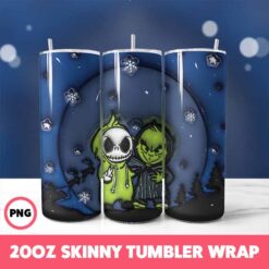 Grinchmas 137 Tumbler Wrap, 20oz Skinny Tumbler Wrap