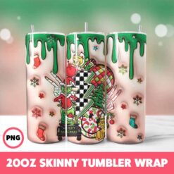 Grinchmas 16 Tumbler Wrap, 20oz Skinny Tumbler Wrap