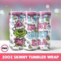 Grinchmas 22 Tumbler Wrap, 20oz Skinny Tumbler Wrap