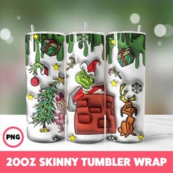 Grinchmas 79 Tumbler Wrap, 20oz Skinny Tumbler Wrap