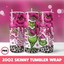 Grinchmas 87 Tumbler Wrap, 20oz Skinny Tumbler Wrap