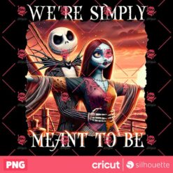 Halloween Character PNG, We Are Simply Meant To Be Couple PNG, Nightmare Halloween Couple PNG