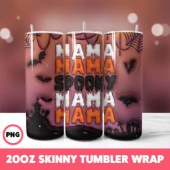 Halloween Spooky Season 173 Tumbler Wrap, 20oz Skinny Tumbler Wrap