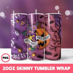 Halloween Spooky Season 177 Tumbler Wrap, 20oz Skinny Tumbler Wrap