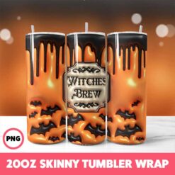 Halloween Spooky Season 23 Tumbler Wrap, 20oz Skinny Tumbler Wrap