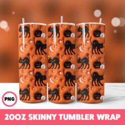 Halloween Spooky Season 234 Tumbler Wrap, 20oz Skinny Tumbler Wrap