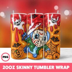 Halloween Spooky Season 25 Tumbler Wrap, 20oz Skinny Tumbler Wrap