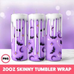 Halloween Spooky Season 327 Tumbler Wrap, 20oz Skinny Tumbler Wrap