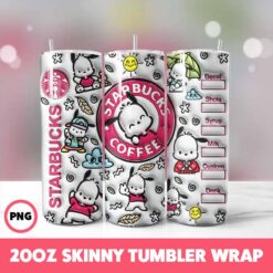 Hello Kitty 2 Tumbler Wrap, 20oz Skinny Tumbler Wrap