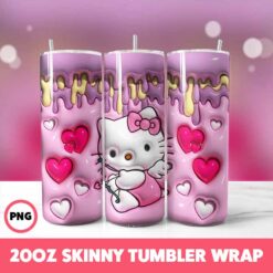 Hello Kitty 5 Tumbler Wrap, 20oz Skinny Tumbler Wrap