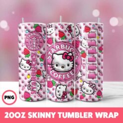 Hello Kitty 7 Tumbler Wrap, 20oz Skinny Tumbler Wrap