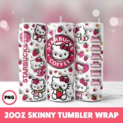 Hello Kitty 8 Tumbler Wrap, 20oz Skinny Tumbler Wrap