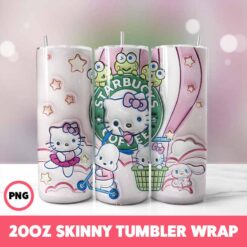 Hello Kitty 9 Tumbler Wrap, 20oz Skinny Tumbler Wrap