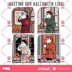 Horror Character Daily Life PNG, Waiting For Halloween Like Horror Movie Characters PNG