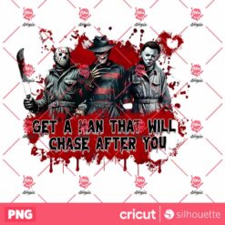 Horror Friends PNG, Get A Man That Will Chase After You PNG, Movie Killer PNG