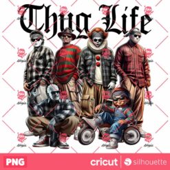 Horror Movie PNG, Chicano Thug Life Halloween Character PNG, Movie Killers PNG