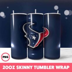 Houston Texans NFL Tumbler Wrap, Sports 43 Tumbler Wrap, 20oz Skinny Tumbler Wrap