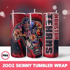 Houston Texans NFL Tumbler Wrap, Sports 7 Tumbler Wrap, 20oz Skinny Tumbler Wrap