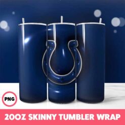 Indianapolis Colts NFL Tumbler Wrap, Sports 39 Tumbler Wrap, 20oz Skinny Tumbler Wrap