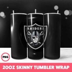 Las Vegas Raiders NFL Tumbler Wrap, Sports 51 Tumbler Wrap, 20oz Skinny Tumbler Wrap