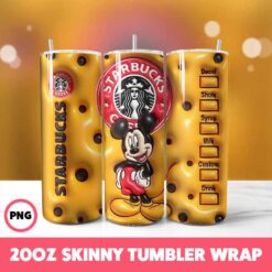 Mickey Mouse 12 Tumbler Wrap, 20oz Skinny Tumbler Wrap