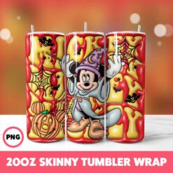 Mickey Mouse 33 Tumbler Wrap, 20oz Skinny Tumbler Wrap