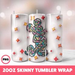 Mickey Mouse 49 Tumbler Wrap, 20oz Skinny Tumbler Wrap