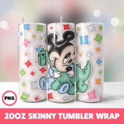 Mickey Mouse 62 Tumbler Wrap, 20oz Skinny Tumbler Wrap