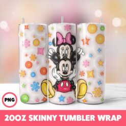 Mickey Mouse 65 Tumbler Wrap, 20oz Skinny Tumbler Wrap