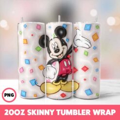 Mickey Mouse 66 Tumbler Wrap, 20oz Skinny Tumbler Wrap