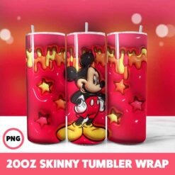 Mickey Mouse 70 Tumbler Wrap, 20oz Skinny Tumbler Wrap