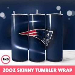 New England Patriots NFL Tumbler Wrap, Sports 40 Tumbler Wrap, 20oz Skinny Tumbler Wrap