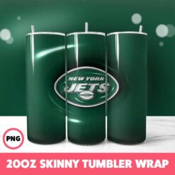 New York Jets NFL Tumbler Wrap, Sports 45 Tumbler Wrap, 20oz Skinny Tumbler Wrap