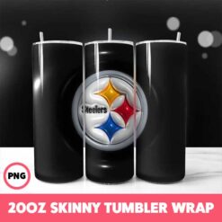 Pittsburgh Steelers NFL Tumbler Wrap, Sports 44 Tumbler Wrap, 20oz Skinny Tumbler Wrap