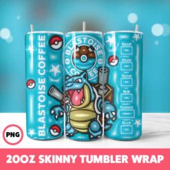 Pokemon Video Games 18 Tumbler Wrap, 20oz Skinny Tumbler Wrap