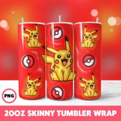 Pokemon Video Games 2 Tumbler Wrap, 20oz Skinny Tumbler Wrap