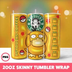 Pokemon Video Games 25 Tumbler Wrap, 20oz Skinny Tumbler Wrap