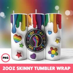 Pride 5 Tumbler Wrap, 20oz Skinny Tumbler Wrap