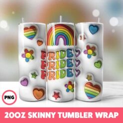 Pride 6 Tumbler Wrap, 20oz Skinny Tumbler Wrap