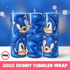 Sonic Video Games 5 Tumbler Wrap, 20oz Skinny Tumbler Wrap