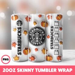 Starbucks Coffee 10 Tumbler Wrap, 20oz Skinny Tumbler Wrap